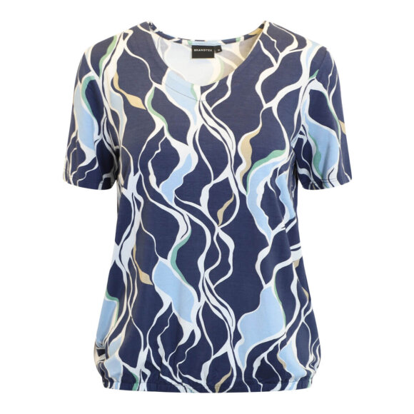 Brandtex modetøj - Brandtex Bluse Blå mix