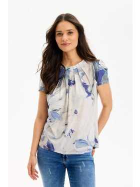 In Front Bluse Blå Mix - Dame - Bluser - IN FRONT