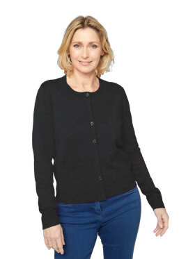 Brandtex cardigan sort - Striktrøjer til kvinder - Brandtex Brandtex cardigan sort - Striktrøjer til kvinder - Brandtex