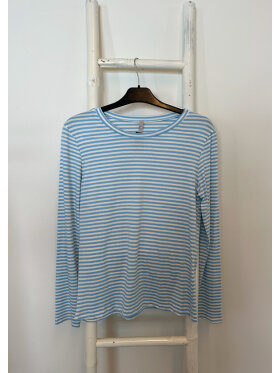 Lisbeth Merrild T-shirt stribet lysblå - Dame - T-shirts - Lisbeth Merrild