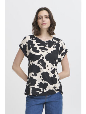 FRANSA - Fransa T-shirt SORT/OFF