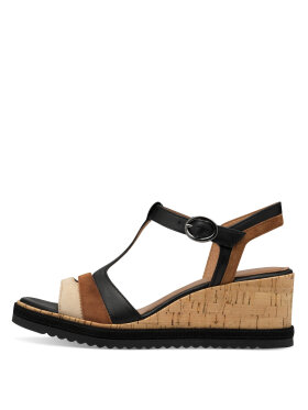 Tamaris - Tamaris sandal sort/combi Tamaris - Tamaris sandal sort/combi