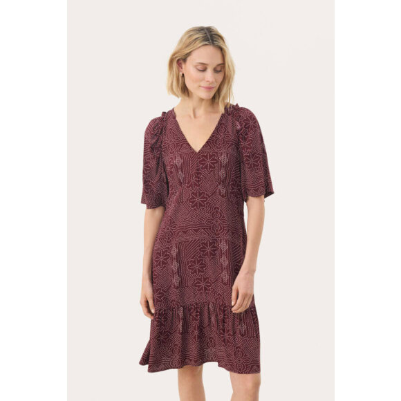 Part Two Kjole Bordeaux - Mellemlange kjoler - Part Two