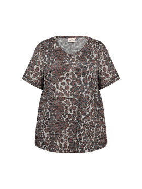 Wasabiconcept Bluse Leopard - Overdele til Plus size - Wasabiconcept