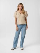 Neo Noir Bluse Dark Sand - Dame - Bluser - Neo Noir