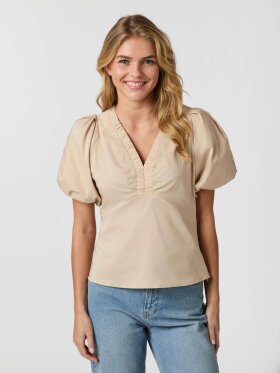 Neo Noir Bluse Dark Sand - Dame - Bluser - Neo Noir