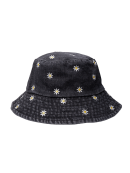 Black Colour - Black Colour bøllehat denim m/blomster