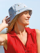 Black Colour bøllehat lys denim m/kirsebær - Diverse - Black Colour Black Colour bøllehat lys denim m/kirsebær - Diverse - Black Colour