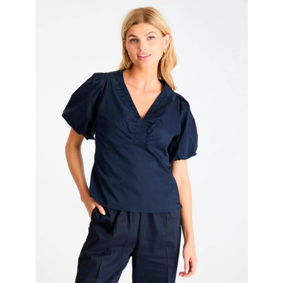Neo Noir Bluse Navy - Dame - Bluser - Neo Noir