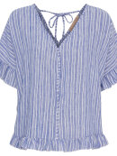 Marta Bluse stribet blå - Dame - Bluser - MARTA