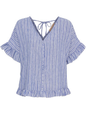 Marta Bluse stribet blå - Dame - Bluser - MARTA