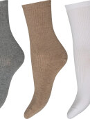 Decoy strømper 3 hvid/grå/sand - Strømper & strømpebukser - Decoy