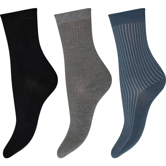 Decoy strømper 3 grå/blå/sort - Strømper & strømpebukser - Decoy Decoy strømper 3 grå/blå/sort - Strømper & strømpebukser - Decoy