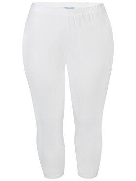 Zhenzi 3/4 leggings hvid - Plus size bukser til kvinder - Zhenzi