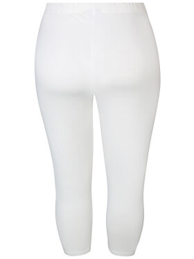 Zhenzi 3/4 leggings hvid - Plus size bukser til kvinder - Zhenzi