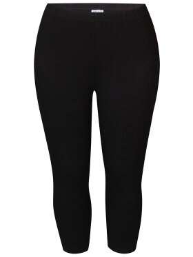 Zhenzi 3/4 leggings sort - Plus size bukser til kvinder - Zhenzi