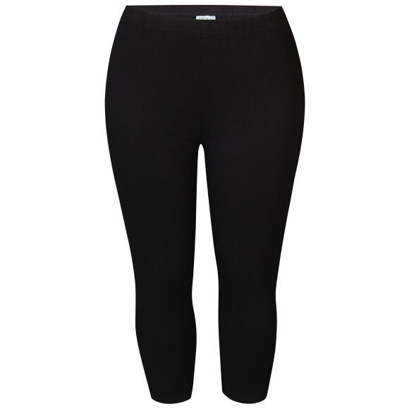 Zhenzi 3/4 leggings sort - Plus size bukser til kvinder - Zhenzi