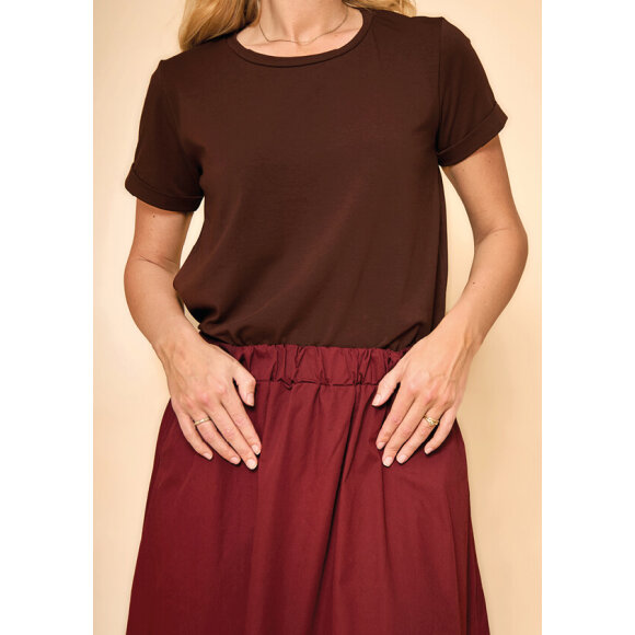 Black Colour Tee - Dame - T-shirts - Black Colour