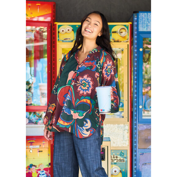 Black Colour bluse - Dame - Bluser - Black Colour