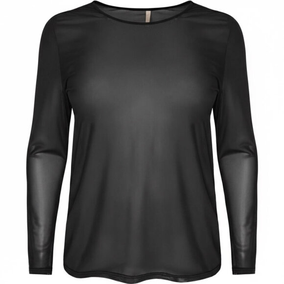 Cassiopeia mesh bluse - Overdele til Plus size - CASSIOPEIA