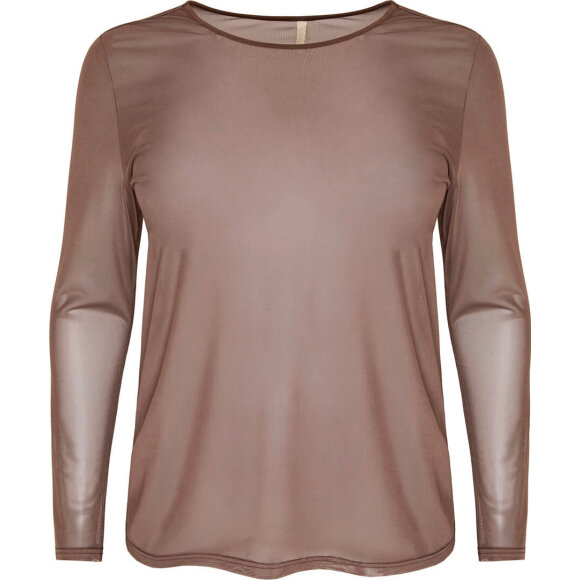 Cassiopeia mesh bluse - Overdele til Plus size - CASSIOPEIA