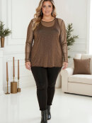 Cassiopeia mesh bluse - Overdele til Plus size - CASSIOPEIA