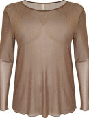 Cassiopeia mesh bluse - Overdele til Plus size - CASSIOPEIA