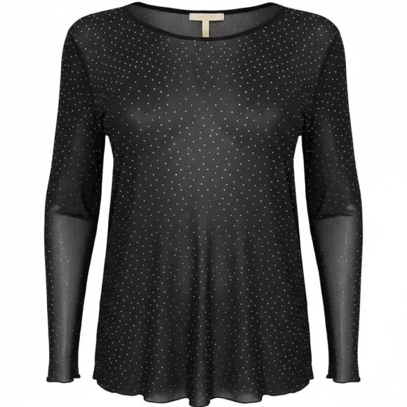 Cassiopeia mesh bluse - Overdele til Plus size - CASSIOPEIA