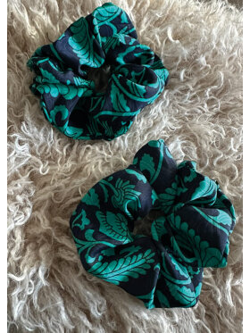 Black Colour hårelastik grøn/navy - Hår Accessories - Black Colour