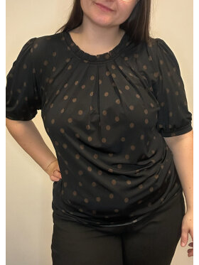 In front bluse - brun prik - Dame - Bluser - IN FRONT