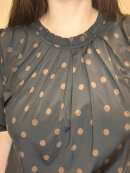 IN FRONT - In front bluse - brun prik IN FRONT - In front bluse - brun prik