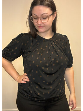 IN FRONT - In front bluse - brun prik