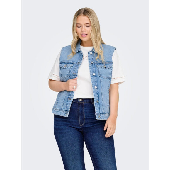 ONLY CarmaKoma - Only Carmakoma vest - Light blue denim 