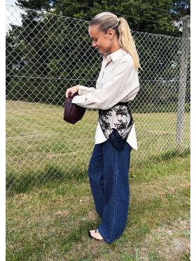 Black Colour - Black Colour Tørklæde - sort blonde