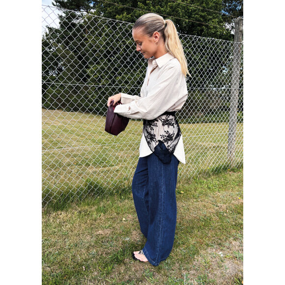 Black Colour Tørklæde - sort blonde - Tørklæder - Black Colour