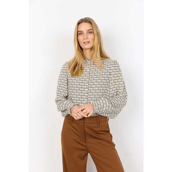 Soyaconcept - Soyaconcept bluse - brun/sort mix Soyaconcept - Soyaconcept bluse - brun/sort mix