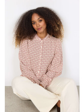 Soyaconcept bluse - brun/rosa mix - Dame - Bluser - Soyaconcept Soyaconcept bluse - brun/rosa mix - Dame - Bluser - Soyaconcept