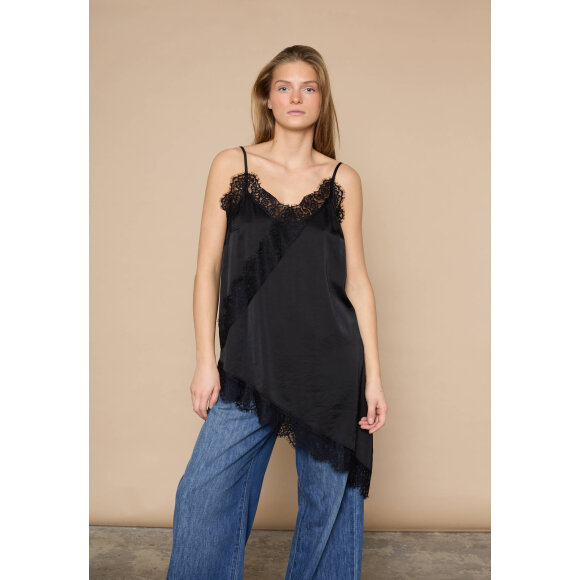 love & divine - Love & Divine Kjole/top - Lace - Sort