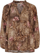MARTA - Marta Bluse - brun print - Octavia MARTA - Marta Bluse - brun print - Octavia