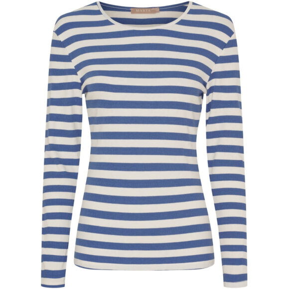 MARTA - Marta Bluse - off/blå MARTA - Marta Bluse - off/blå