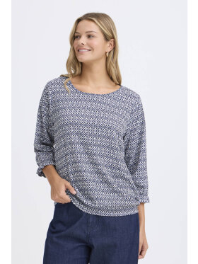 FRANSA - Fransa bluse - blå mix FRANSA - Fransa bluse - blå mix