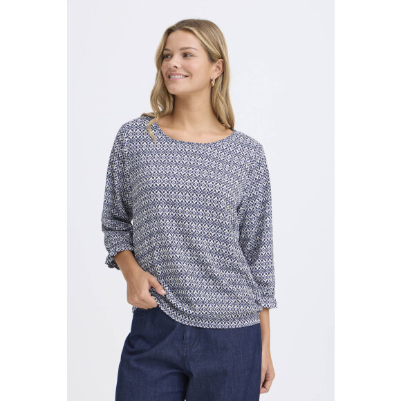 FRANSA - Fransa bluse - blå mix FRANSA - Fransa bluse - blå mix