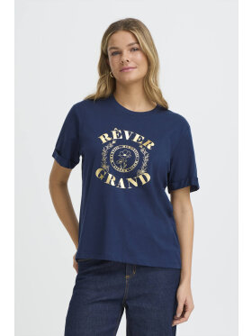 FRANSA - Fransa t-shirt - navy FRANSA - Fransa t-shirt - navy