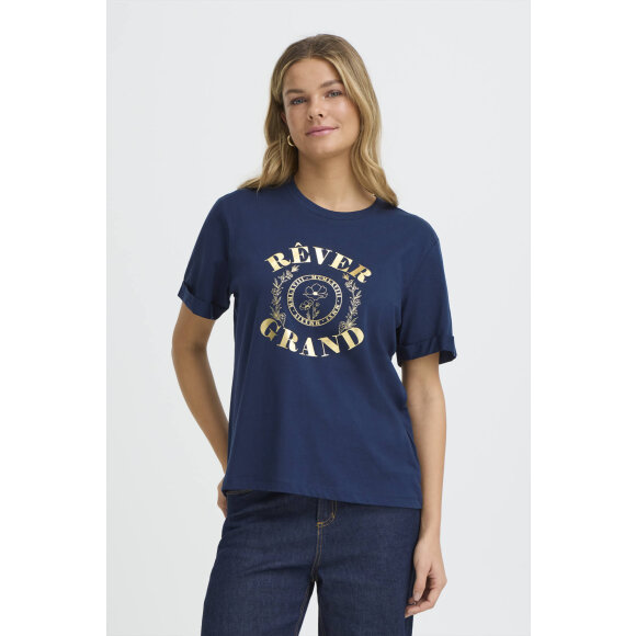 Fransa t-shirt - navy - Dame - T-shirts - FRANSA