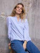 PULZ Jeans - Pulz Bluse - off strib PULZ Jeans - Pulz Bluse - off strib