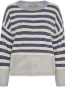 Marta Strik strib/blå - Lækre striktrøjer til kvinder - MARTA