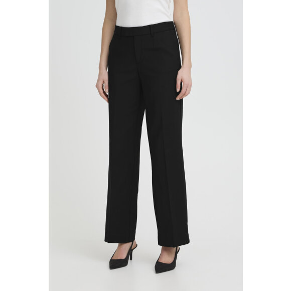 PULZ Jeans - Pulz buks Bindy Wide - Sort