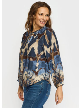 2-biz bluse - MIRI - blå/brun - Dame - Bluser - 2-Biz