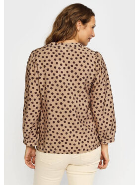 2-Biz - 2-biz bluse - MARIT - brun/dot