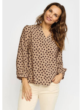 2-Biz - 2-biz bluse - MARIT - brun/dot